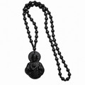 Collar con Rosario de San Judas Tadeo - Dije de Vidrio Premium (Verde Jade / Negro Obsidiana)