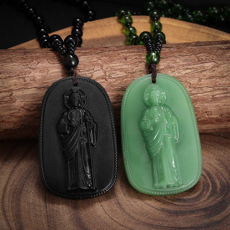 Wholesale San Judas Tadeo Pendants with Bead Necklace